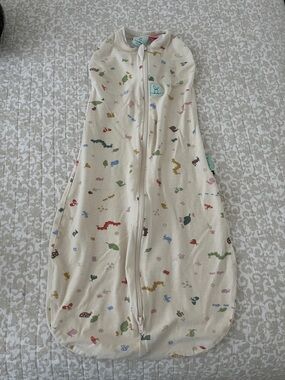 Baby Sleep Sack - Cream Multi Animal Print Zipper Pajama